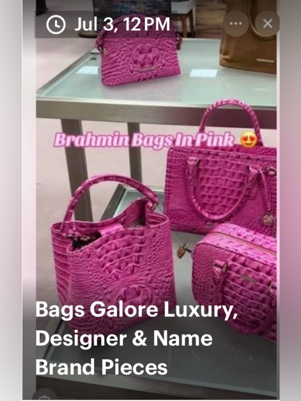 Friday, July 3 Bags Galore Live Show @ Noon Pacific